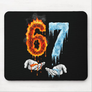 Tapis De Souris 67 Flamme Glace 6-7 Numéro Six Sept Mème 6 7 Enfan