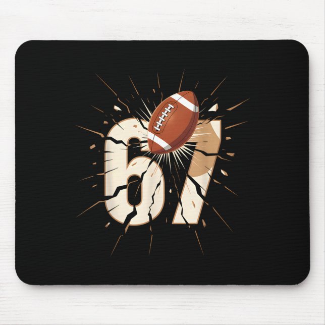 Tapis De Souris 67 Football Six Seven 6 7 Meme 67  (Devant)