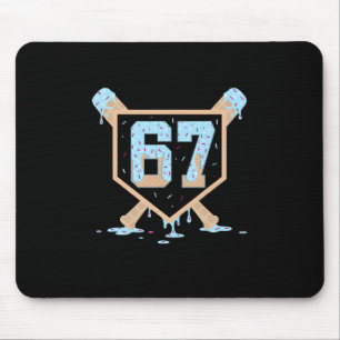 Tapis De Souris 67 Glace Dégoulinante Bysebyll Mème Drôle Six Sept