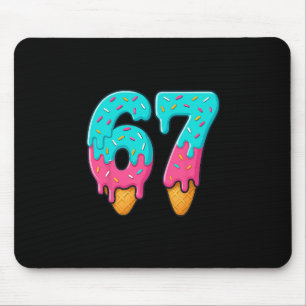 Tapis De Souris 67 Glace Dégoulinante Mème Drôle Six Sept Gen Alph