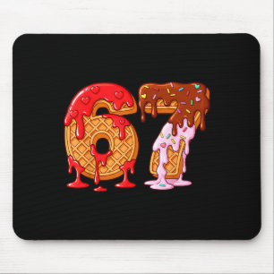 Tapis De Souris 67 Glace Dégoulinante Mème Drôle Six Sept Saint Va