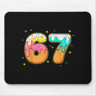 Tapis De Souris 67 Glace Dégoulinante Mème Six Sept Argot Gen Alph