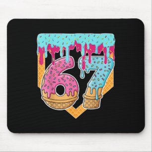 Tapis De Souris 67 Glace Dégoulinante Mème Six Sept Argot Gen Alph