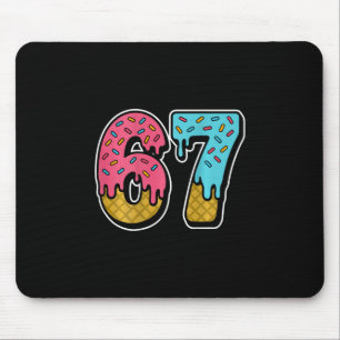 Tapis De Souris 67 Glace Dégoulinante Mème Six Sept Argot Gen Alph