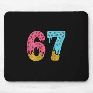 Tapis De Souris 67 Glace Dégoulinante Mème Six Sept Jour de Match 