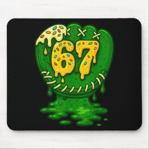 Tapis De Souris 67 Glace Goutte Drôle Six Sept Baseball
