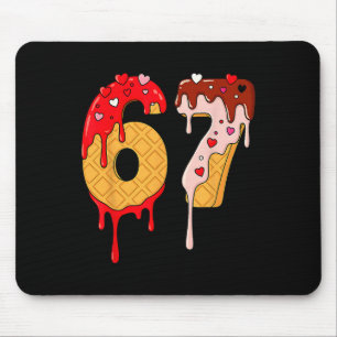 Tapis De Souris 67 Glace qui Dégouline Mème Drôle Six Sept Saint V
