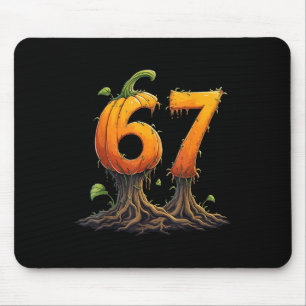 Tapis De Souris 67 Halloween Brainrot Meme 6 7 Nombres Six Sept P