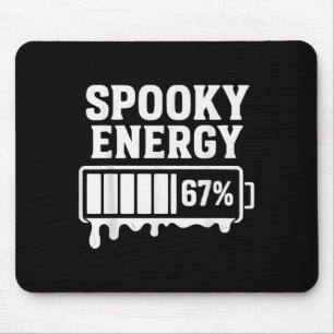 Tapis De Souris 67 Halloween Énergie Effrayante Brainrot Mème Six 