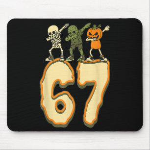 Tapis De Souris 67 Halloween Mème 6 7 Nombres Six Sept Enfants Drô