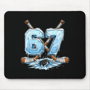 Tapis De Souris 67 Hockey Drip Numéro Style Mème Drôle Garçons Gra