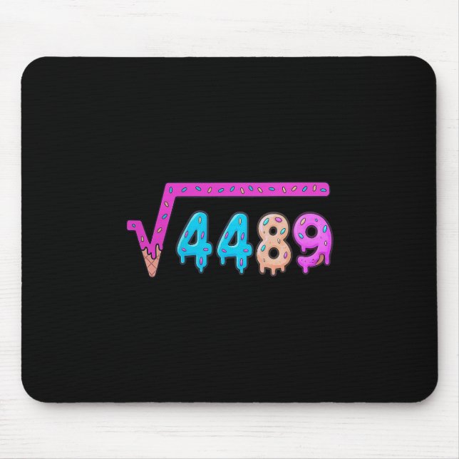 Tapis De Souris 67 Ice Cream Drip Meme Square Root 4489 Slang Math (Devant)