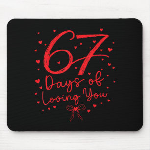 Tapis De Souris 67 Jours À T'aimer Six Sept Mème Saint-Valentin