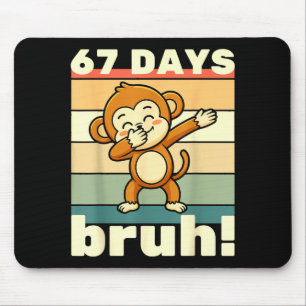 Tapis De Souris 67 Jours D'école Bruh Drôle De Mème Garçons Enfant