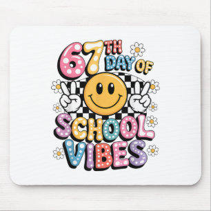 Tapis De Souris 67 Jours d'école Mème 100ème Jour d'école Vibes S
