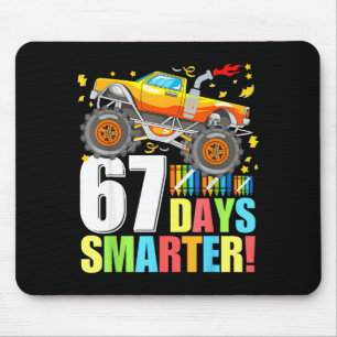 Tapis De Souris 67 Jours D'école Plus Intelligents Drôle Six Sept