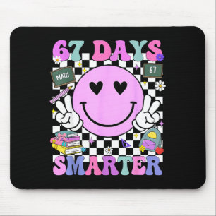 Tapis De Souris 67 jours plus intelligent 67e jour d'école 6 7 mèm