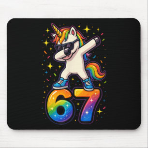 Tapis De Souris 67 Licorne Dabbing Six Sept Mème Drôle _1