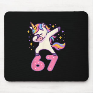 Tapis De Souris 67 Licorne pour filles six sept mème Brainrot drôl