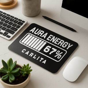 Tapis De Souris 67 Mème amusant Aura Énergie à 67 Six Sept Mème Ge