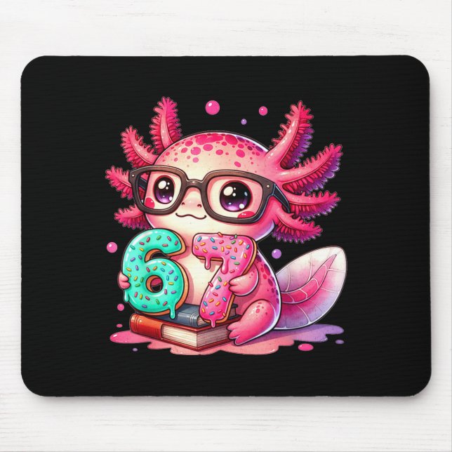 Tapis De Souris 67 Meme Axolotl Funny Six Seven Axolotl Lover For  (Devant)