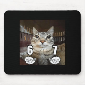 Tapis De Souris 67 Meme Chat Drôle Six Sept Meme 6 7