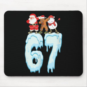 Tapis De Souris 67 Meme de Noël 6 7 Nombres Six Sept Enfants Drôle