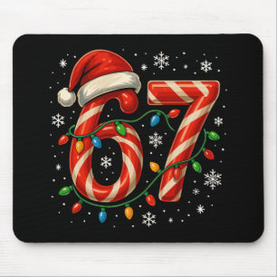 Tapis De Souris 67 Meme de Noël drôle Six Sept Xmas Lumières Bonbo