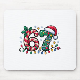 Tapis De Souris 67 Meme de Noël Six Sept Xmas Drôle Garçons Filles
