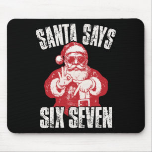 Tapis De Souris 67 Meme Drôle Six Sept Noël 6-7 Meme Santa 6