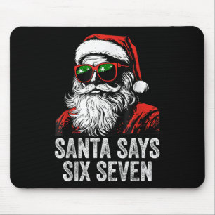 Tapis De Souris 67 Meme Drôle Six Sept Noël 6-7 Meme Santa 6