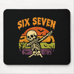 Tapis De Souris 67 Meme Halloween 6 7 Squelette Six Sept Nombres F