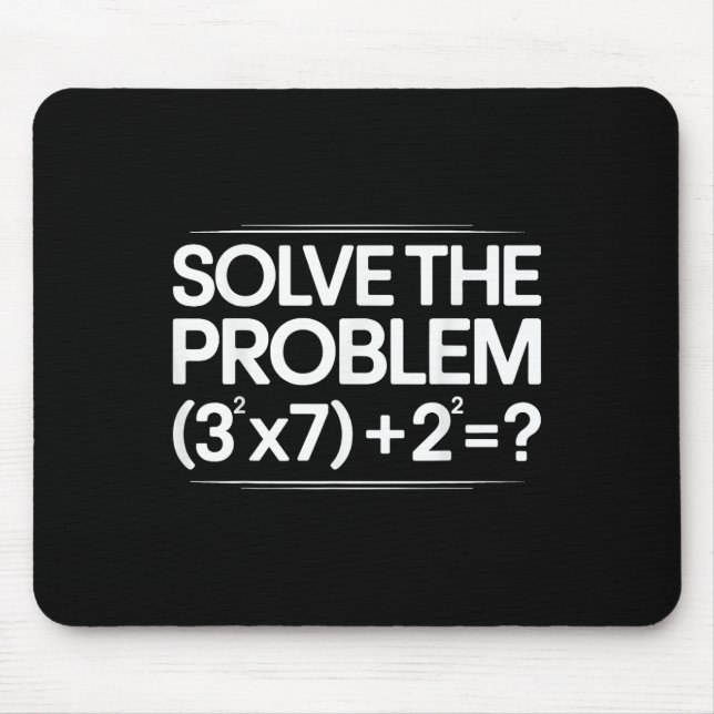 Tapis De Souris 67 Meme Math Drôle Six Sept Professeur Brainrot Bl (Devant)
