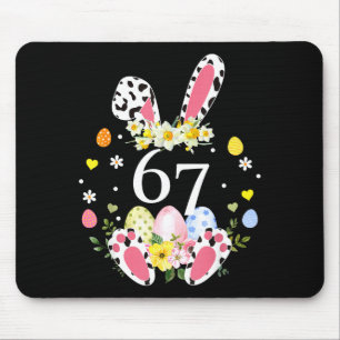 Tapis De Souris 67 mème six sept 6 7 lapin léopard enfants drôle