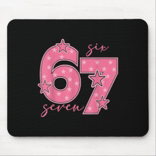 Tapis De Souris 67 Mème Six Sept Argot Gen Alpha Mignon Rose 6 7 G