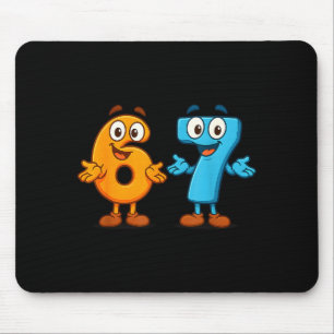 Tapis De Souris 67 Mème Six Sept Enfants Blocs Numéro Prof de Math