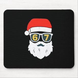 Tapis De Souris 67 Mème Six Sept Visage de Père Noël Enfants Homme