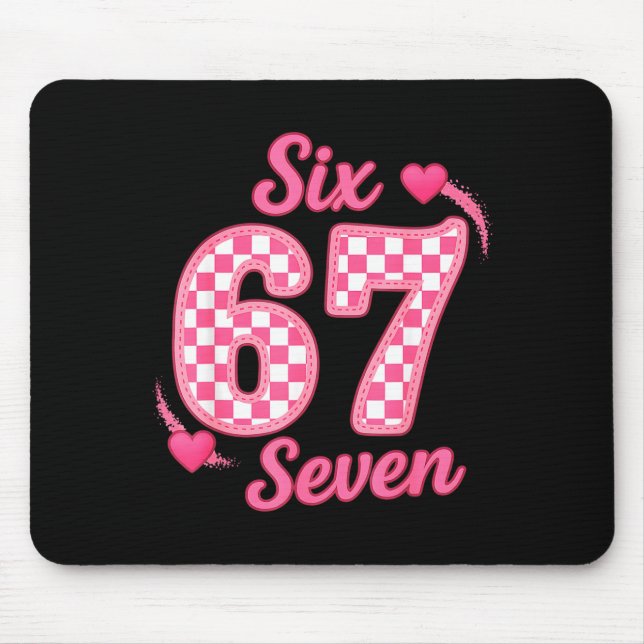 Tapis De Souris 67 Meme Six Seven  (Devant)