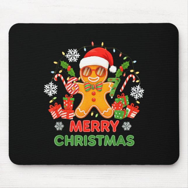 Tapis De Souris 67 Meme Six Seven 6 7 Meme Funny Christmas Gingerb (Devant)