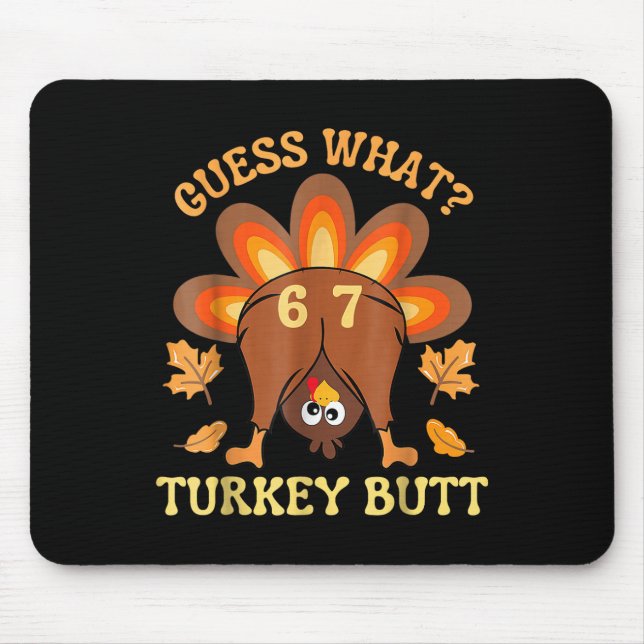 Tapis De Souris 67 Meme Six Seven Drôle de Thanksgiving Devinez qu (Devant)