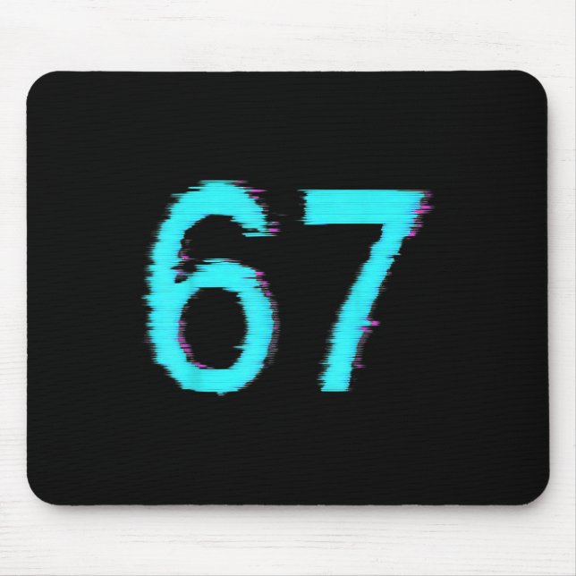 Tapis De Souris 67 Meme Tendance Gen Z Alpha Six Seven 6 7  (Devant)