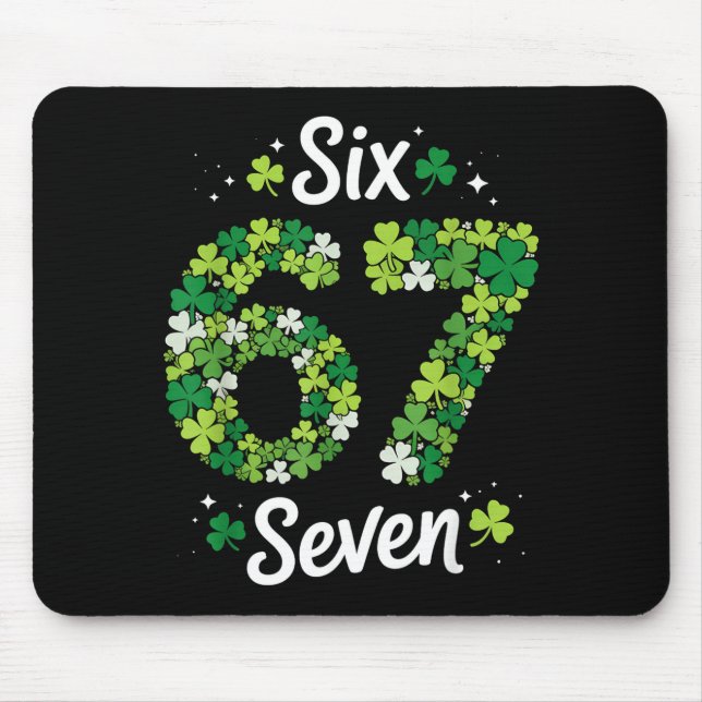 Tapis De Souris 67 Meme Trèfles Saint-Patrick 6-7 Enfants Filles B (Devant)