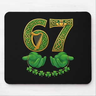 Tapis De Souris 67 Meme Trèfles Six Sept Trèfles 6-7 St-Patrick