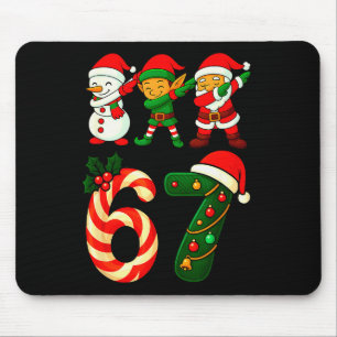 Tapis De Souris 67 Noël Dabbing Santa Père Noël Bonhomme de neige