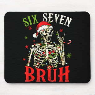 Tapis De Souris 67 Noël Drôle Six Sept Bruh Mème Squelette Père No
