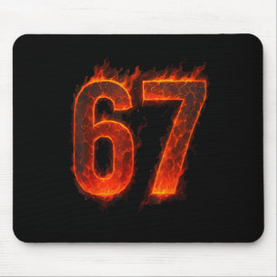 Tapis De Souris 67 Numéro de Flamme Six Sept Mème 67 Enfant _1