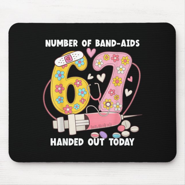 Tapis De Souris 67 Nurse Meme Funny Six Seven Nursing Medical Scho (Devant)