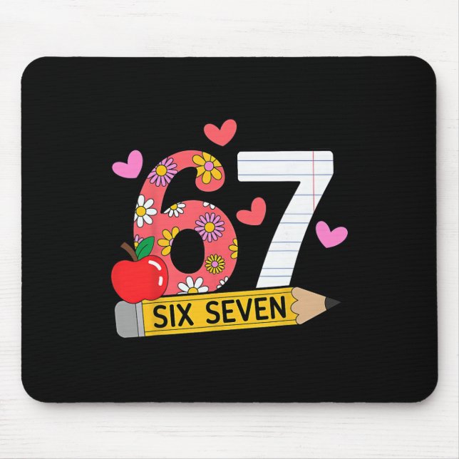 Tapis De Souris 67 Pour les enseignants 67 Enseignant Six Sept  (Devant)