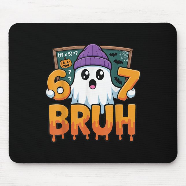 Tapis De Souris 67 Prof Fantôme Six Sept Mème Équation Mathématiqu (Devant)
