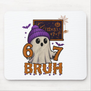 Tapis De Souris 67 Professeur Halloween Fantôme Six Sept Mème Math